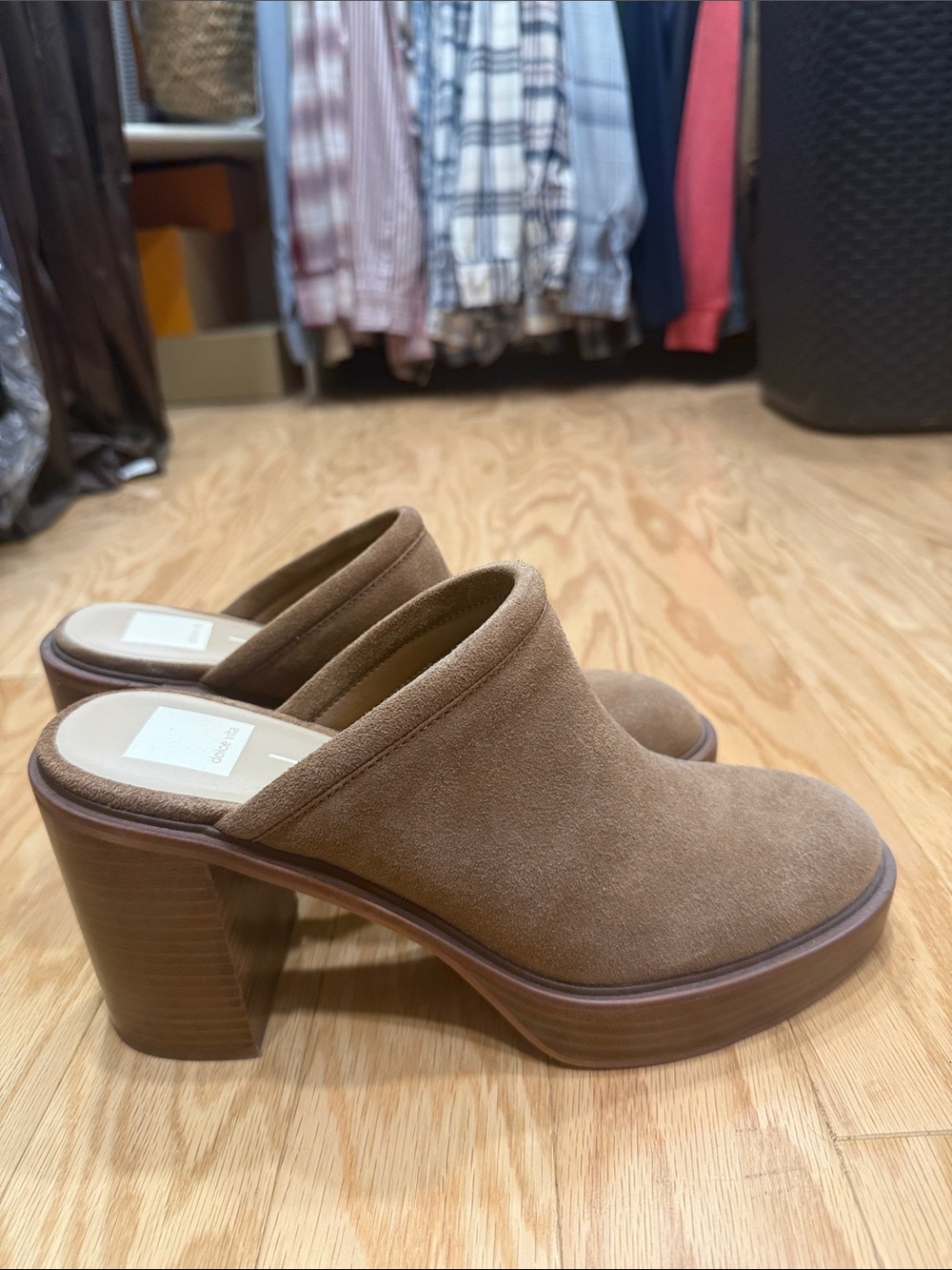 Dolce Vita Brown Suede Platform Mules